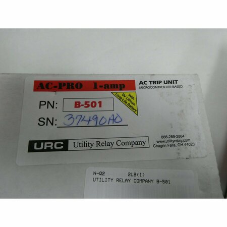 Utility Relay Co AC-PRO CIRCUIT BREAKER TRIP UNIT B-501